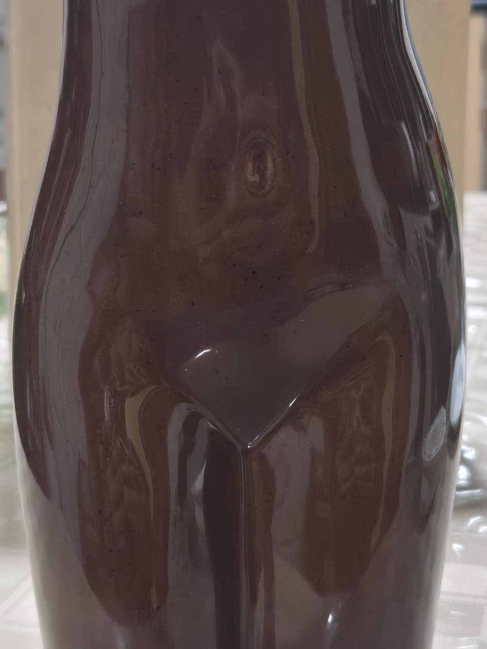 Urban Outfitters Gloss Brown Curvy Female Body Form Ceramic Flower Vase
